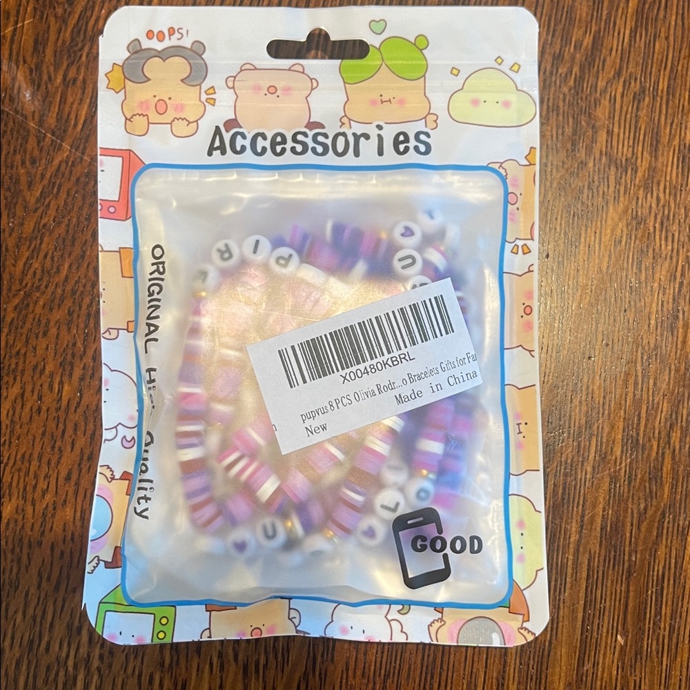 Eight pack of Olivia Rodrigo, bracelets gifts for fans parties favors NWT